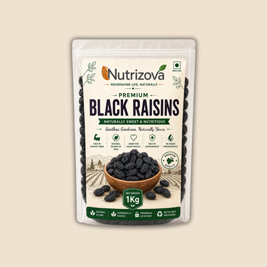 Nutrizova Premium Black Raisins(1Kg)