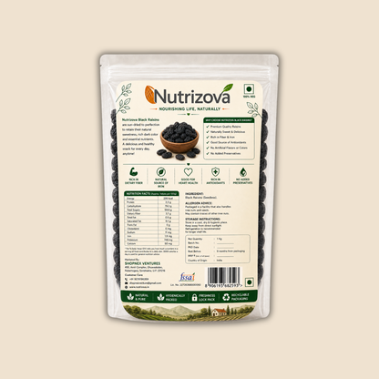 Nutrizova Premium Black Raisins(1Kg)
