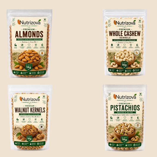 Nutrizova Premium Dry Fruits Power Bundle (4 x 1KG)